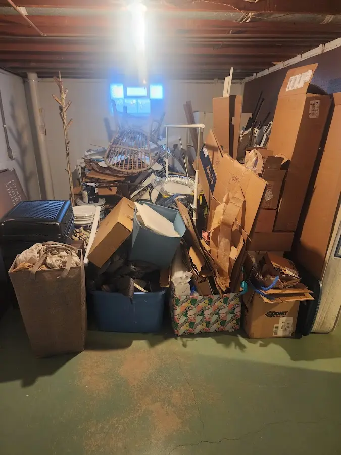 Roll-off dumpster container at job site for 2 Yard Dumpster Rental in Eucalyptus Hills